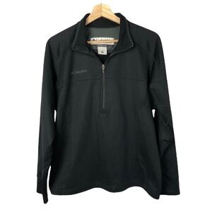 Columbia Black Softshell Half Zip Pullover Jacket M